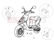 gilera 2008 Stalker 50 Remote control switches - Battery - Horn