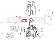 gilera 2012 Stalker 50 Carburettor, assembly - Union pipe