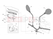 APRILIA SCARABEO 2001 Scarabeo 50 Ditech FRAME » Handlebar - Dashboard