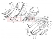 PIAGGIO MP3 125 ie 2008-2011 (EMEA) középső idom - lábtartó