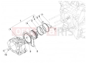 vespa GTS 125 Super ie Cylinder-piston-wrist pin unit