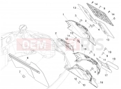 vespa GTS 125 Super ie Rear cover - Splash guard