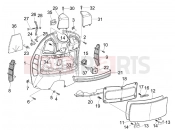 vespa GTS 300 Super ie (USA) Front glove-box - Knee-guard panel