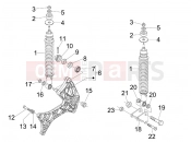 vespa GTS 300 Super ie (USA) Rear suspension - Shock absorber/s