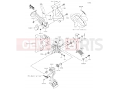 KAWASAKI MULE PRO-DXT (KAF1000BKF) Brake Pedal