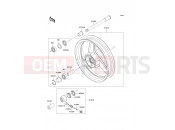 Front Hub - Kawasaki GPZ500S (EX500-E7) 2000