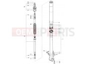 Front Fork Left - MV Agusta 1999-2001 F4 750S