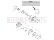 TRANSMISSION I - MAIN SHAFT - KTM 200 SX (620130) [EU] 2003