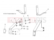 POLARIS GEM - E2/E4/E6/ES/EL/ELXD FRAME | FRAME, OPTIONS, BUMPER, BRACKET, REAR - e6 (49GEMOPTIONS11BRKTRR)