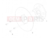 Polaris 2008 LEV GEM - E2/E4/E6/ES/EL/ELXD WHEELS | WHEELS, COMPONENTS, END, 9.21 INCH, DISC 4 BOLT - e2/e4/eS/eL (49GEMWHEELS11END9.21)
