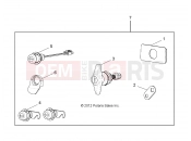 POLARIS GEM - E2/E4/E6/ES/EL/ELXD BODY » BODY, LOCK SET W/HANDLE, MATCHED - e2/e4/e6 (49GEMBODY11LOCK)