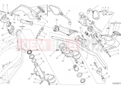 DUCATI Hypermotard SP HANDLEBAR AND CONTROLS [MOD:HYM-SP;XST:AUS,EUR,FRA,JAP]