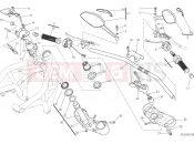 DUCATI 2015 Monster 821 Stripe HANDLEBAR AND CONTROLS [MOD:M821 STR]
