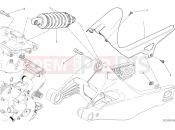 DUCATI 2015 Monster 821 Stripe SOSPENSIONE POSTERIORE [MOD:M821 STR]
