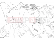 DUCATI 2015 Monster 1200 S Stripe SOSPENSIONE POSTERIORE [MOD:M1200STR]