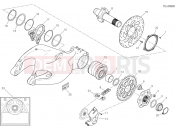 DUCATI 2015 Multistrada 1200 S D Air HUB, REAR WHEEL [MOD:MS1200SA]