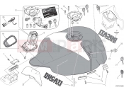 DUCATI 2017 Monster 821 Stripe FUEL TANK [MOD:M821 STR]