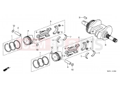 HONDA FJS600D3 ED SILVER WING 2003 E-17 CRANKSHAFT/PISTON