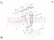 DUCATI 2005 Monster 620 Dark Single Disc REAR SHOCK ABSORBER » SWING ARM