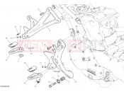 DUCATI 2021 Monster 821 Stealth FOOTRESTS, RIGHT [MOD:M821STEA]