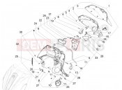 PIAGGIO BV 350 IE ABS (USA / CA) Front glove-box - Knee-guard panel
