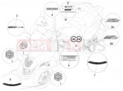 PIAGGIO MP3 500 MAXI Sport - Business - Advanced Plates - Emblems