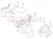 PIAGGIO MP3 500 MAXI Sport - Business - Advanced Rear cover - Splash guard
