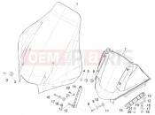 PIAGGIO MP3 500 MAXI Sport - Business - Advanced Windshield - Glass