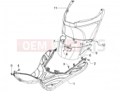 PIAGGIO Zip 100 4T (APAC) Central cover - Footrests