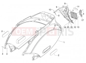 PIAGGIO Zip 100 4T (APAC) Rear cover - Splash guard