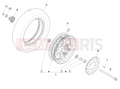Front wheel - Piaggio Zip 50 4T 25 Km/h 2021