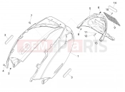 Rear cover - Splash guard - Piaggio Zip 50 4T 2022