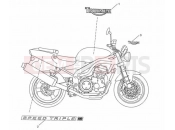 Bodywork Decals - Triumph SPEED TRIPLE 141872 > 210444 2004