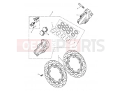 Triumph 2012 SPEED TRIPLE 461332 > 735437 Front Brake Caliper & Discs