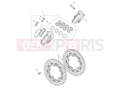 Triumph 2012 SPEED TRIPLE R > 735336 Front Brake Caliper & Discs