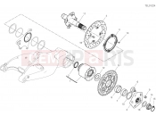 DUCATI 2022 Hypermotard 950 REAR WHEEL SPINDLE