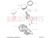 ENGINE | ENGINE, CRANKSHAFT and PISTON - A22SVA85A3 (C101431-7) - Polaris SCRAMBLER 850 48 (R01) (A22SVA85A3) 2022