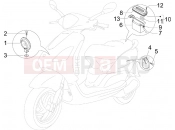PIAGGIO Fly 50 2T kezelőszervek - akkumulátor