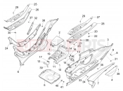 Central cover - Footrests - Piaggio MP3 530 HPE RST Exclusive 2023