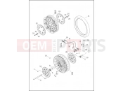 Harley-Davidson 2019 TOURING TOURING ELECTRA GLIDE STANDARD  - FLHT WHEELS, FRONT, CAST (1 OF 2)