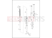 Harley-Davidson 2014 DYNA DYNA STREET BOB (H-D1)  - FXDBB 103 FORK, FRONT - ALL MODELS EXCEPT FLD (2 OF 2)