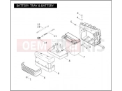 Harley-Davidson 2010 DYNA DYNA WIDE GLIDE  - FXDWG BATTERY TRAY & BATTERY