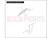 Harley-Davidson 2010 POLICE ELECTRA GLIDE STANDARD POLICE  - FLHTP LICENSE PLATE BRACKETS