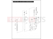 Harley-Davidson 2010 TOURING ELECTRA GLIDE STANDARD  - FLHT FRONT FORK - LEFT & RIGHT (FAIRING MODELS)