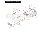Harley-Davidson 2009 DYNA DYNA SUPER GLIDE  - FXD BATTERY TRAY & BATTERY