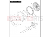 Harley-Davidson 2009 DYNA DYNA STREET BOB  - FXDB FRONT WHEEL - LACED