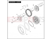 Harley-Davidson 2009 DYNA DYNA STREET BOB  - FXDB REAR WHEEL - LACED