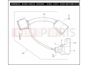 Harley-Davidson 2009 TOURING STREET GLIDE  - FLHX HARNESS, BANK ANGLE SENSOR FOR 2006, 2007 & 2008 MOTORCYCLES