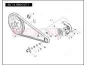 Harley-Davidson 2009 VRSC VRSCAW V-ROD  - VRSCAW BELT & SPROCKETS