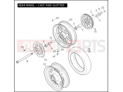Harley-Davidson 2008 DYNA DYNA SUPER GLIDE CUSTOM  - FXDC REAR WHEEL - CAST & SLOTTED